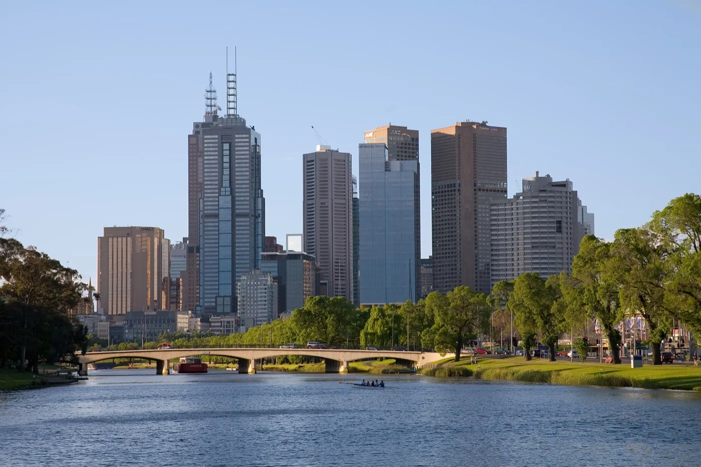 The Yarra River and Melbourne skyline